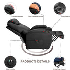 Fauteuil inclinable LACOO à levage électrique, en cuir PU, avec fonction massage