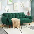 Canapé-lit futon 75,39 €, convertible et pliable, avec 2 coussins et accoudoirs, idéal pour le salon.