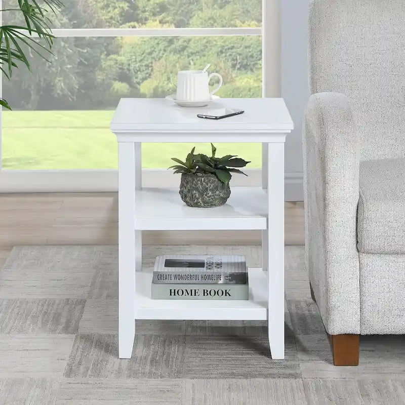 Table d'appoint Tribeca de Convenience Concepts avec étagères