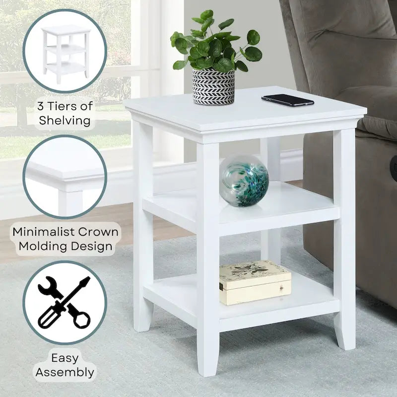 Table d'appoint Tribeca de Convenience Concepts avec étagères