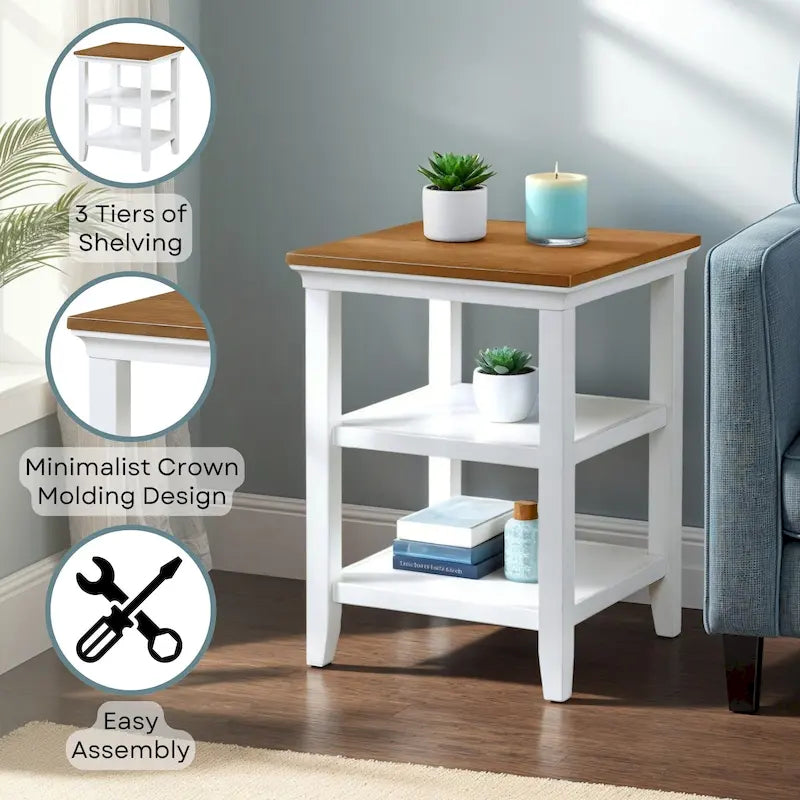 Table d'appoint Tribeca de Convenience Concepts avec étagères