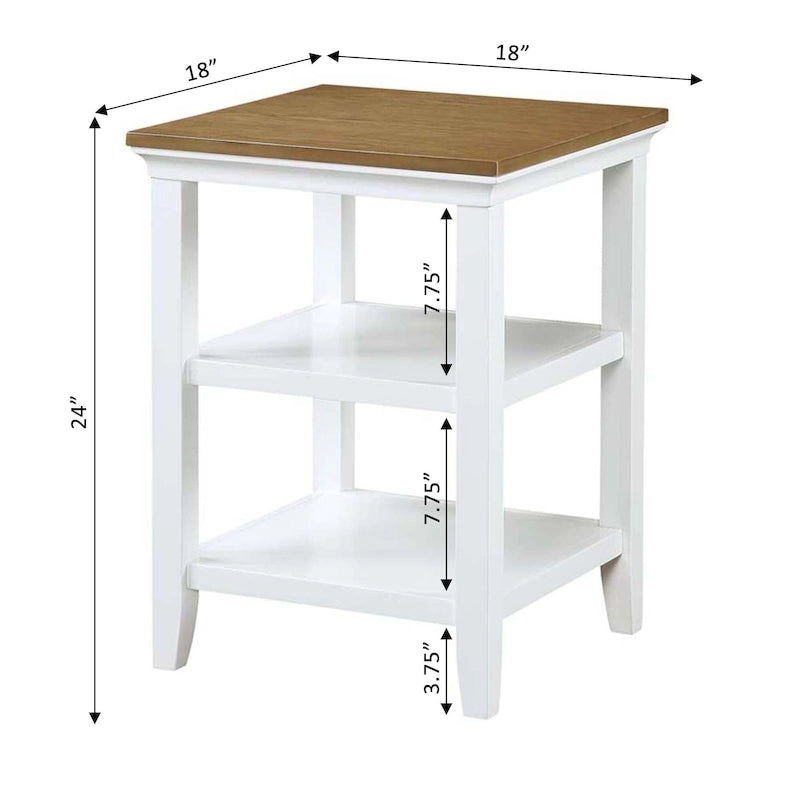 Table d'appoint Tribeca de Convenience Concepts avec étagères