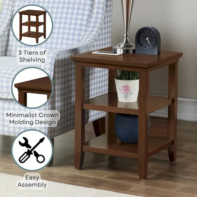 Table d'appoint Tribeca de Convenience Concepts avec étagères