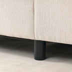 Canapé élégant 3 places en mousse avec coussins décoratifs et pouf pour salon