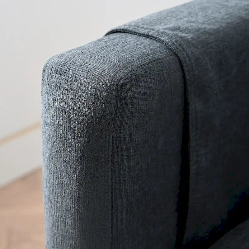 Canapé élégant 3 places en mousse avec coussins décoratifs et pouf pour salon