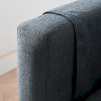 Canapé élégant 3 places en mousse avec coussins décoratifs et pouf pour salon