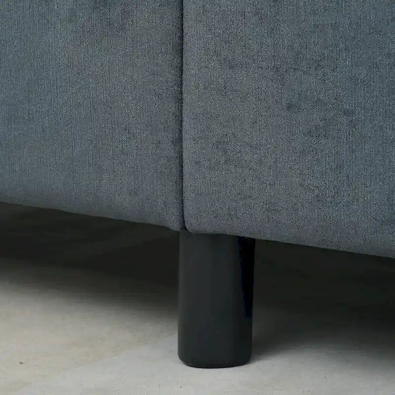 Canapé élégant 3 places en mousse avec coussins décoratifs et pouf pour salon