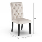 Chaises de salle à manger Sheila style ferme rustique en tissu capitonné (ensemble de 2) par Furniture of America