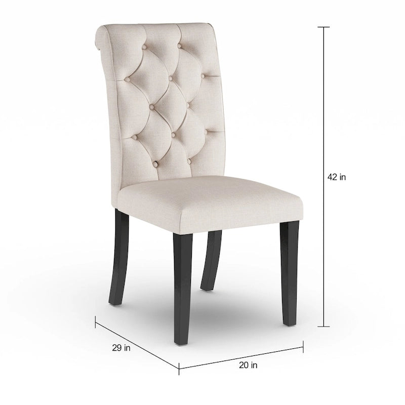 Chaises de salle à manger Sheila style ferme rustique en tissu capitonné (ensemble de 2) par Furniture of America