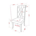 Chaises de salle à manger Sheila style ferme rustique en tissu capitonné (ensemble de 2) par Furniture of America