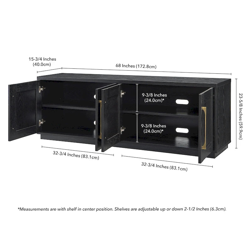Meuble TV rectangulaire Tillman pour téléviseurs jusqu'à 75 pouces