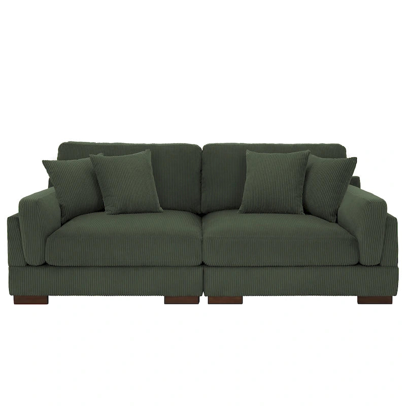 Canapé deux places 90 cm, moderne et confortable, en velours côtelé