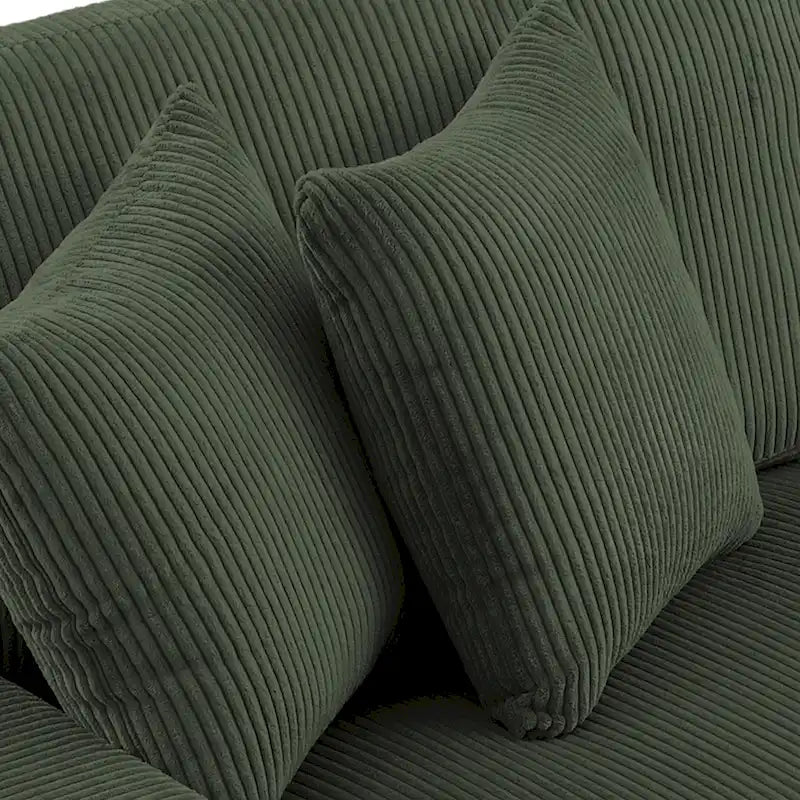 Canapé deux places 90 cm, moderne et confortable, en velours côtelé