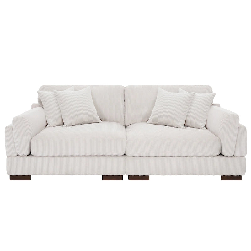 Canapé deux places 90 cm, moderne et confortable, en velours côtelé