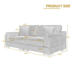 Canapé deux places 90 cm, moderne et confortable, en velours côtelé