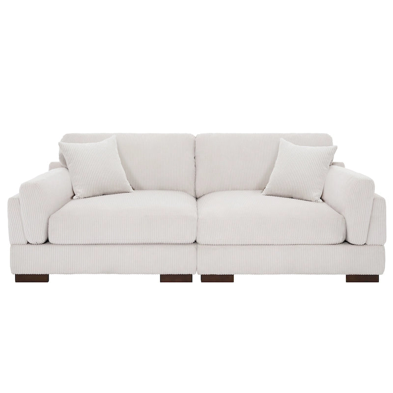 Canapé deux places 90 cm, moderne et confortable, en velours côtelé
