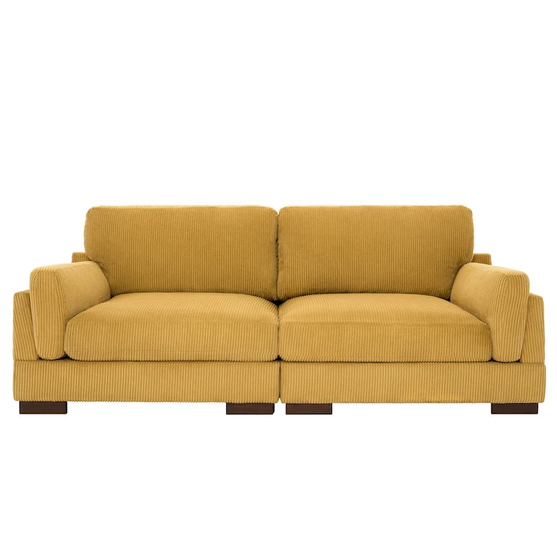 Canapé deux places 90 cm, moderne et confortable, en velours côtelé