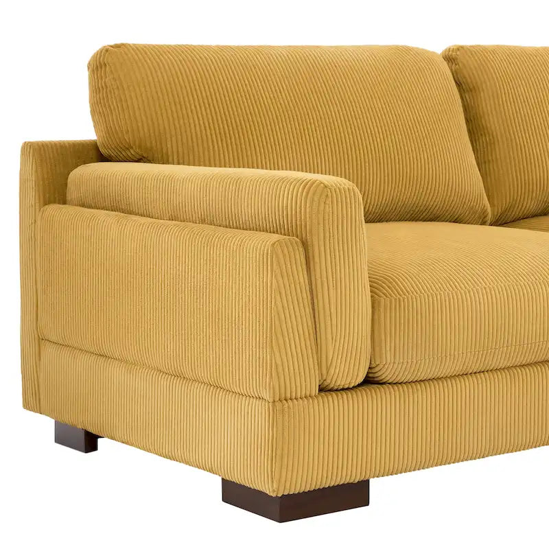 Canapé deux places 90 cm, moderne et confortable, en velours côtelé