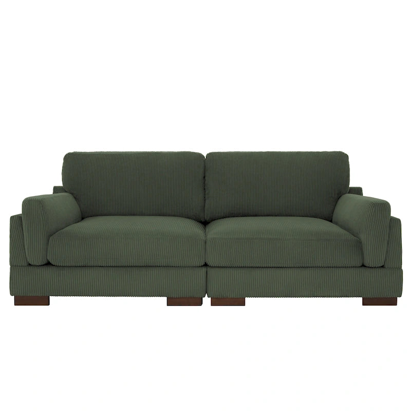 Canapé deux places 90 cm, moderne et confortable, en velours côtelé