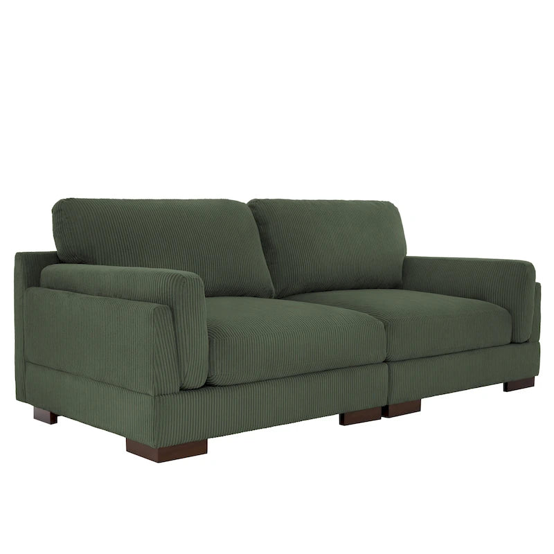 Canapé deux places 90 cm, moderne et confortable, en velours côtelé