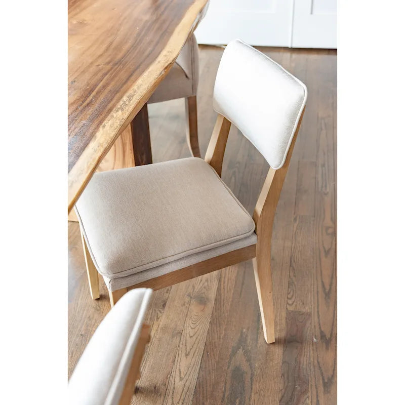Chaises de salle à manger rembourrées en bois massif (ensemble de 2) par East at Main