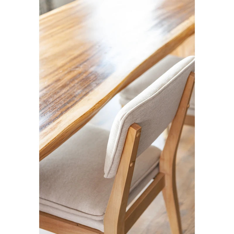 Chaises de salle à manger rembourrées en bois massif (ensemble de 2) par East at Main