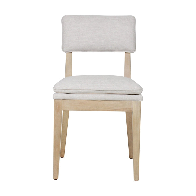Chaises de salle à manger rembourrées en bois massif (ensemble de 2) par East at Main