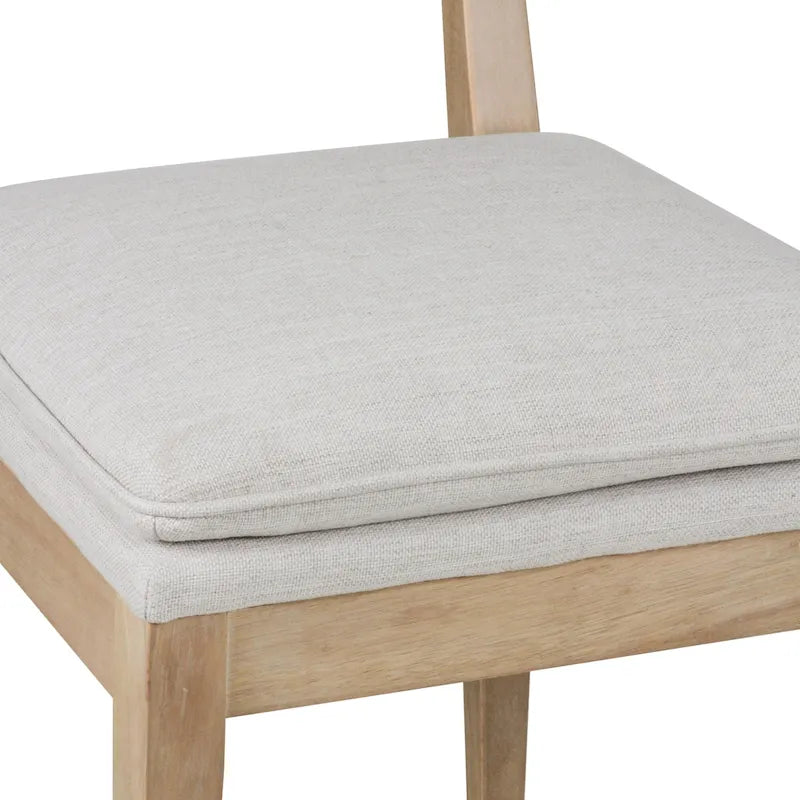 Chaises de salle à manger rembourrées en bois massif (ensemble de 2) par East at Main