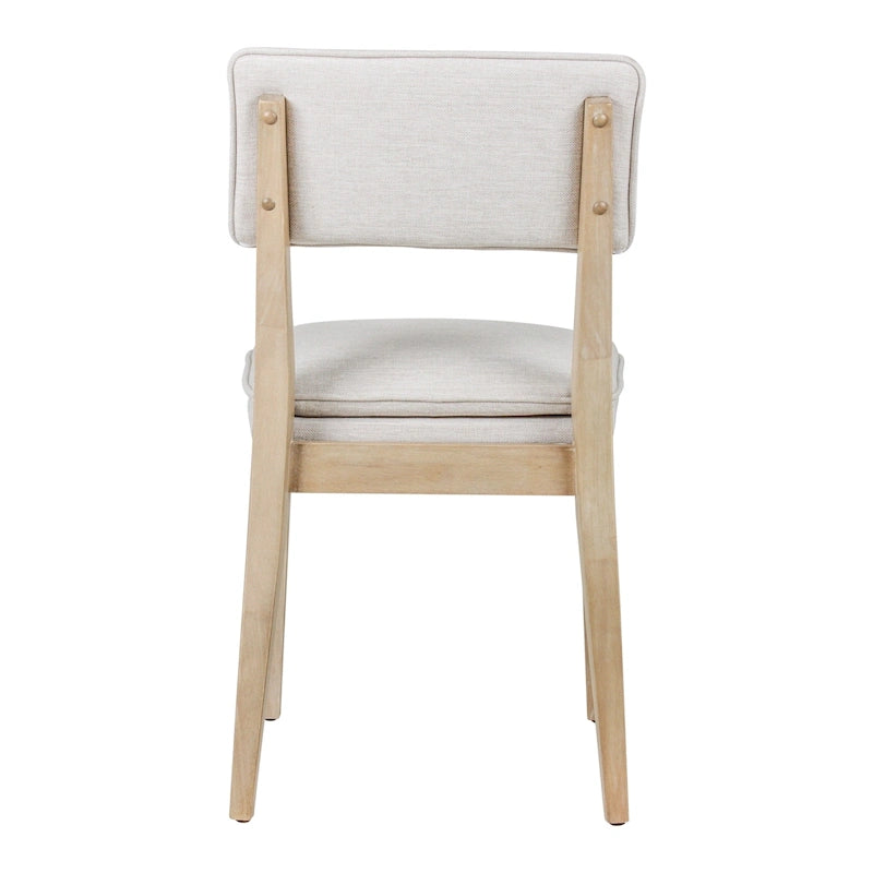Chaises de salle à manger rembourrées en bois massif (ensemble de 2) par East at Main
