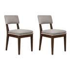 Chaises de salle à manger rembourrées en bois massif (ensemble de 2) par East at Main