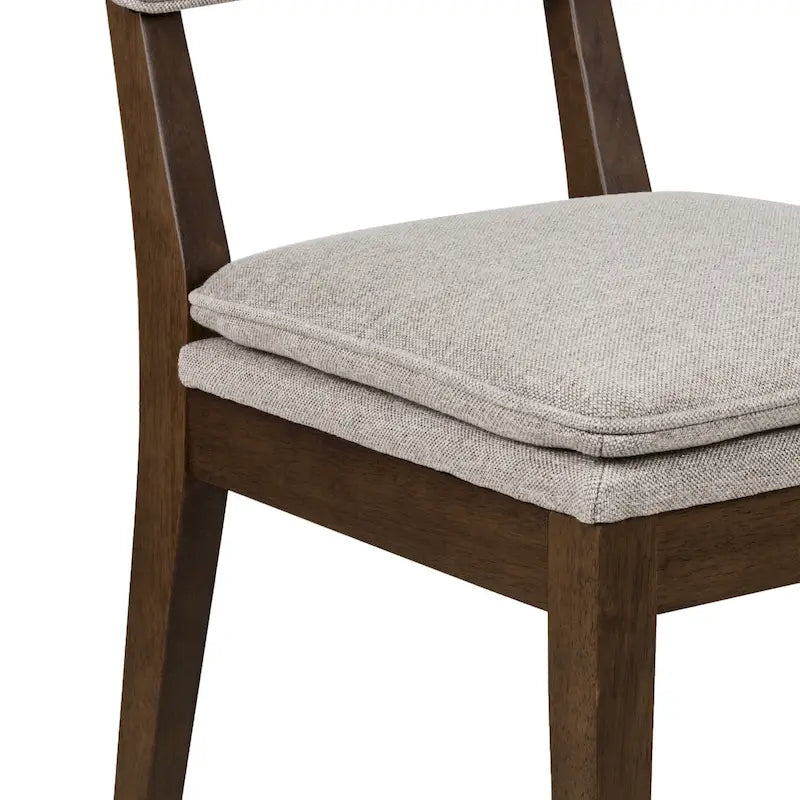 Chaises de salle à manger rembourrées en bois massif (ensemble de 2) par East at Main