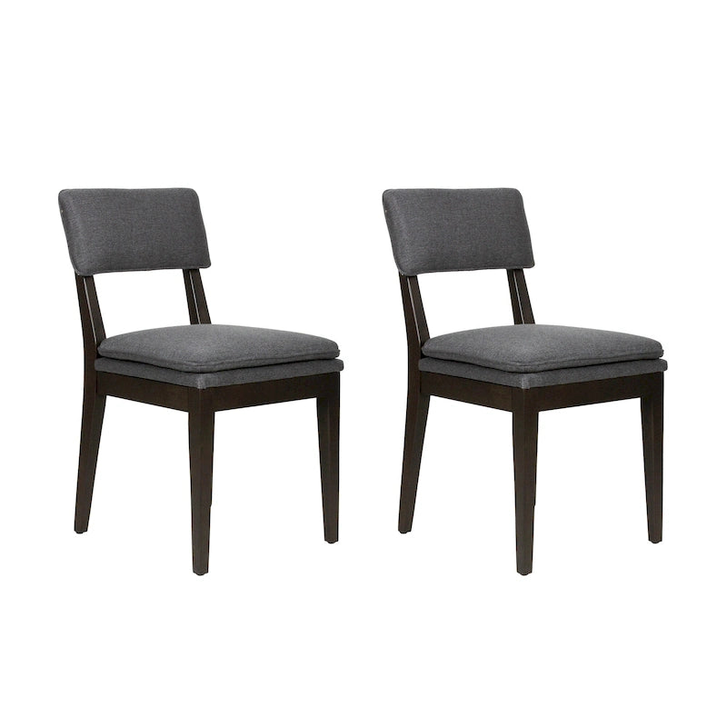 Chaises de salle à manger rembourrées en bois massif (ensemble de 2) par East at Main