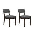 Chaises de salle à manger rembourrées en bois massif (ensemble de 2) par East at Main