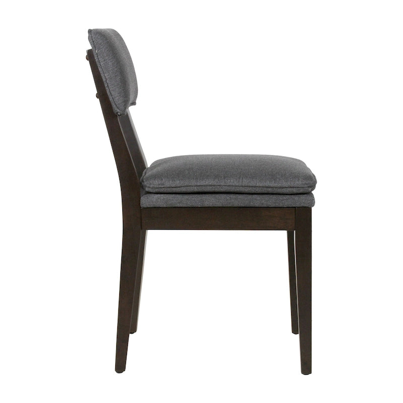 Chaises de salle à manger rembourrées en bois massif (ensemble de 2) par East at Main