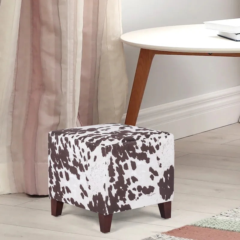 Pouf ottoman cube Passionate de style britannique simple Adeco