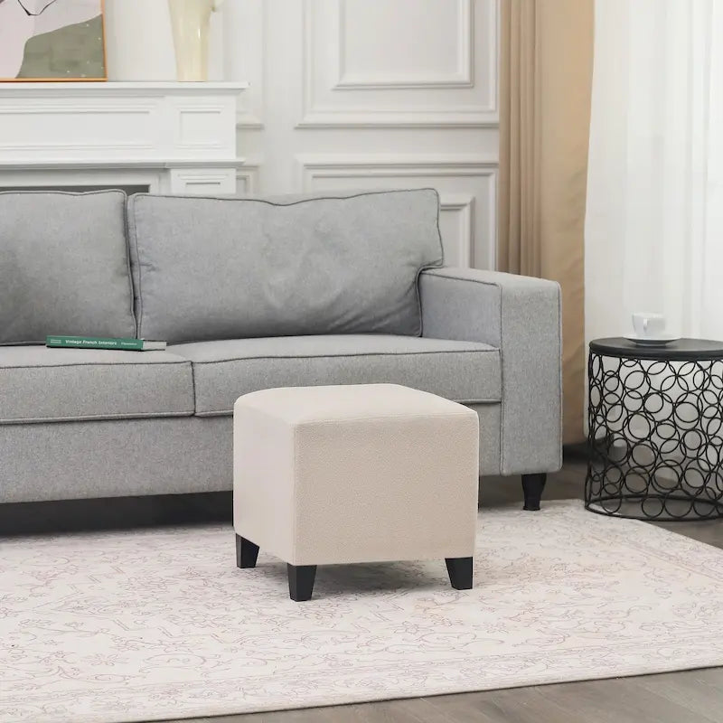 Pouf ottoman cube Passionate de style britannique simple Adeco