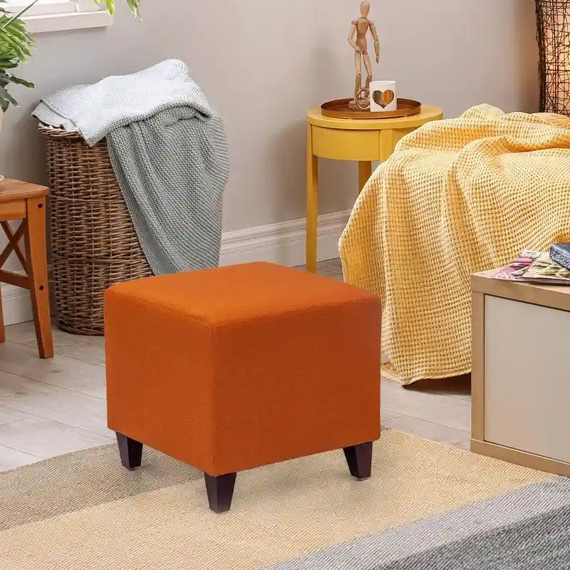 Pouf ottoman cube Passionate de style britannique simple Adeco