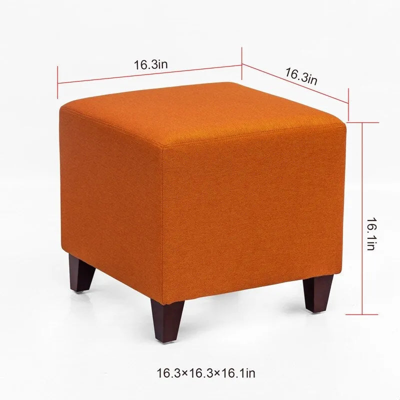 Pouf ottoman cube Passionate de style britannique simple Adeco