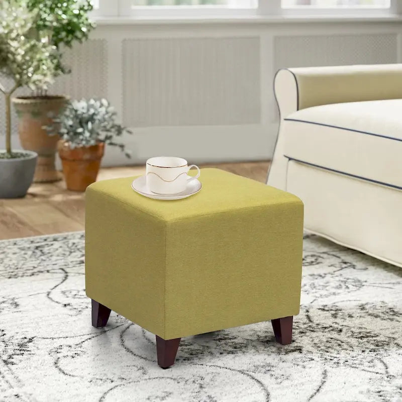 Pouf ottoman cube Passionate de style britannique simple Adeco