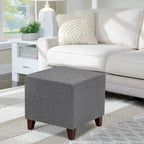 Pouf ottoman cube Passionate de style britannique simple Adeco