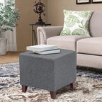 Pouf ottoman cube Passionate de style britannique simple Adeco