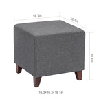 Pouf ottoman cube Passionate de style britannique simple Adeco