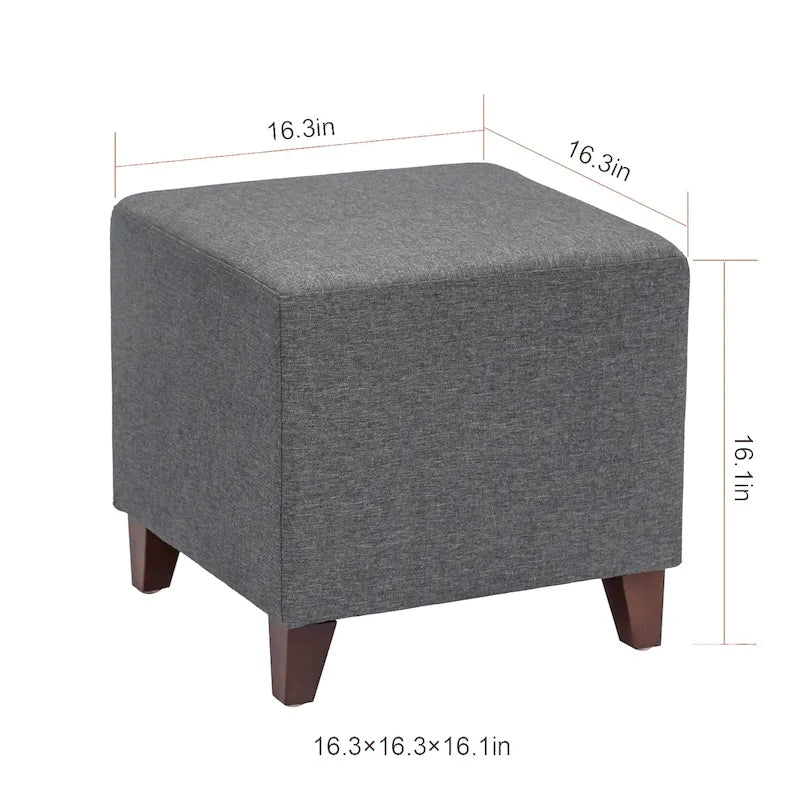 Pouf ottoman cube Passionate de style britannique simple Adeco