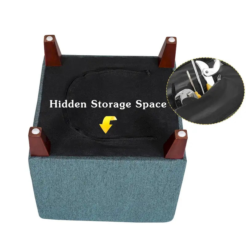 Pouf ottoman cube Passionate de style britannique simple Adeco