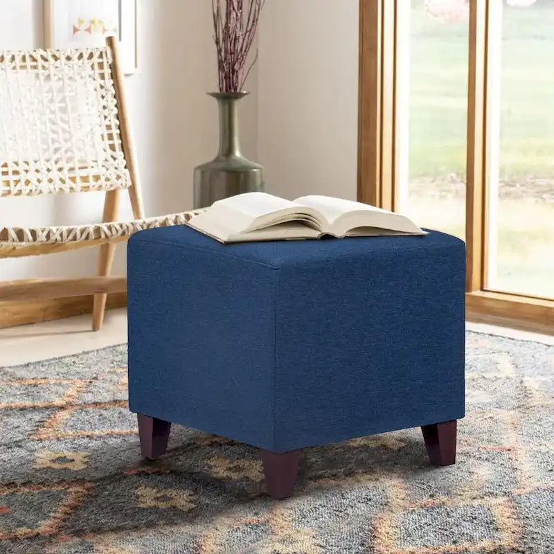 Pouf ottoman cube Passionate de style britannique simple Adeco