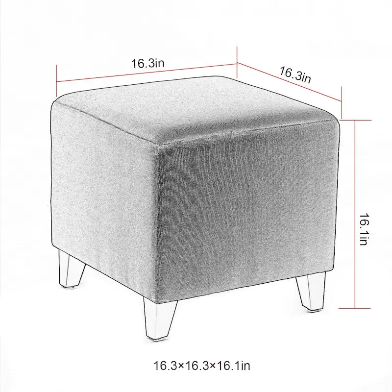 Pouf ottoman cube Passionate de style britannique simple Adeco