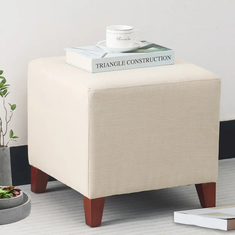 Pouf ottoman cube Passionate de style britannique simple Adeco