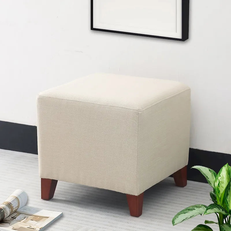 Pouf ottoman cube Passionate de style britannique simple Adeco