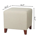 Pouf ottoman cube Passionate de style britannique simple Adeco