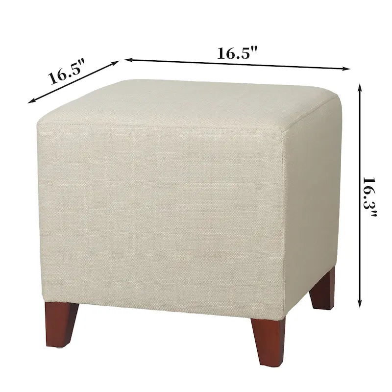 Pouf ottoman cube Passionate de style britannique simple Adeco